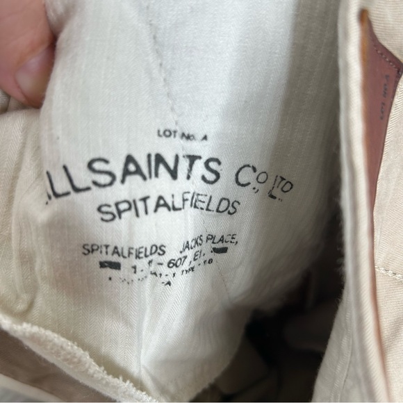 Allsaints Spitalfields tan slim leg pants - Picture 6 of 7
